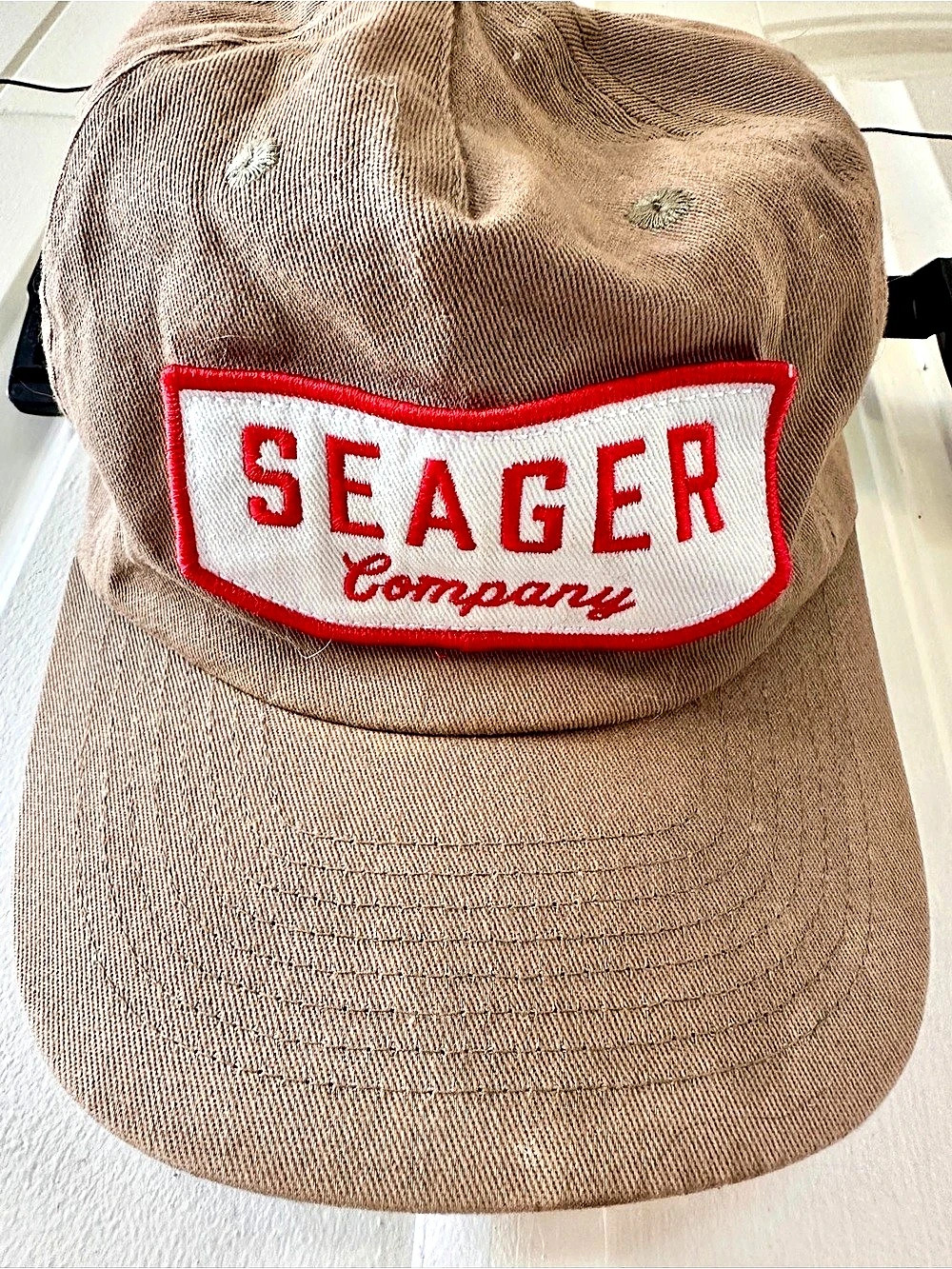 Seager The Herd Trucker Snapback Brown Logo Hat
